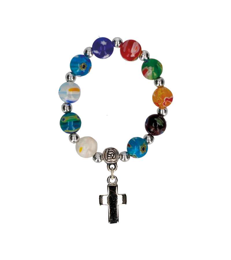 10er Rosenbaand Med Millefiori Perler OnlyByGrace