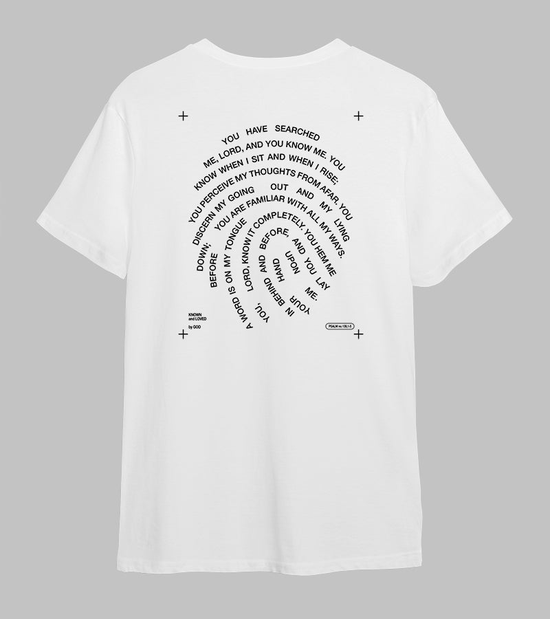 OnlyByGrace t-shirt psalm 139 white back