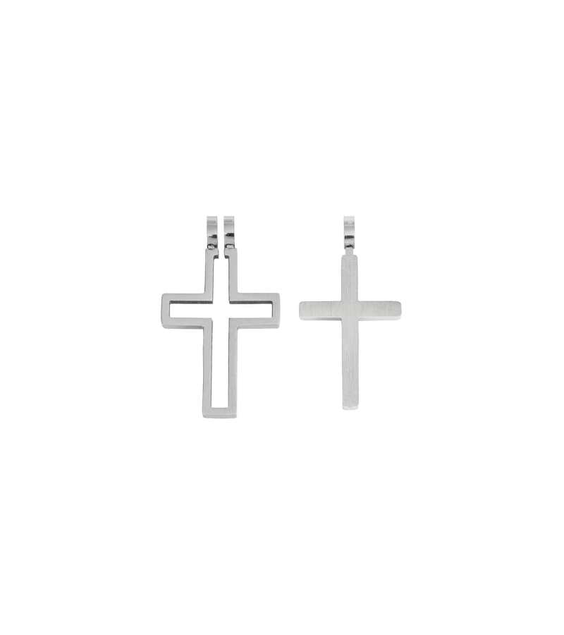 2 delt kors rustfri stål OnlyByGrace