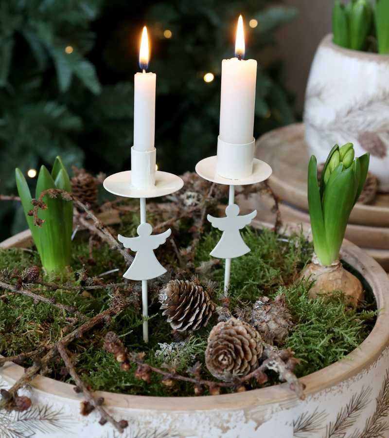 2 lysestager engle spyd OnlyByGrace