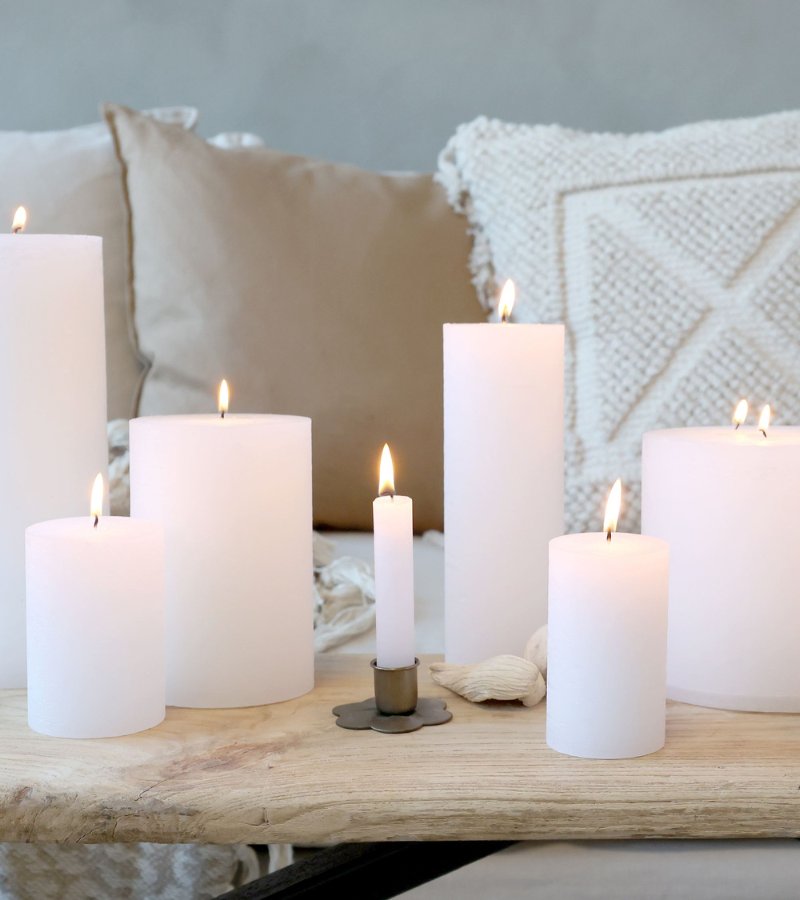 6 bedelys hvid rustik OnlyByGrace