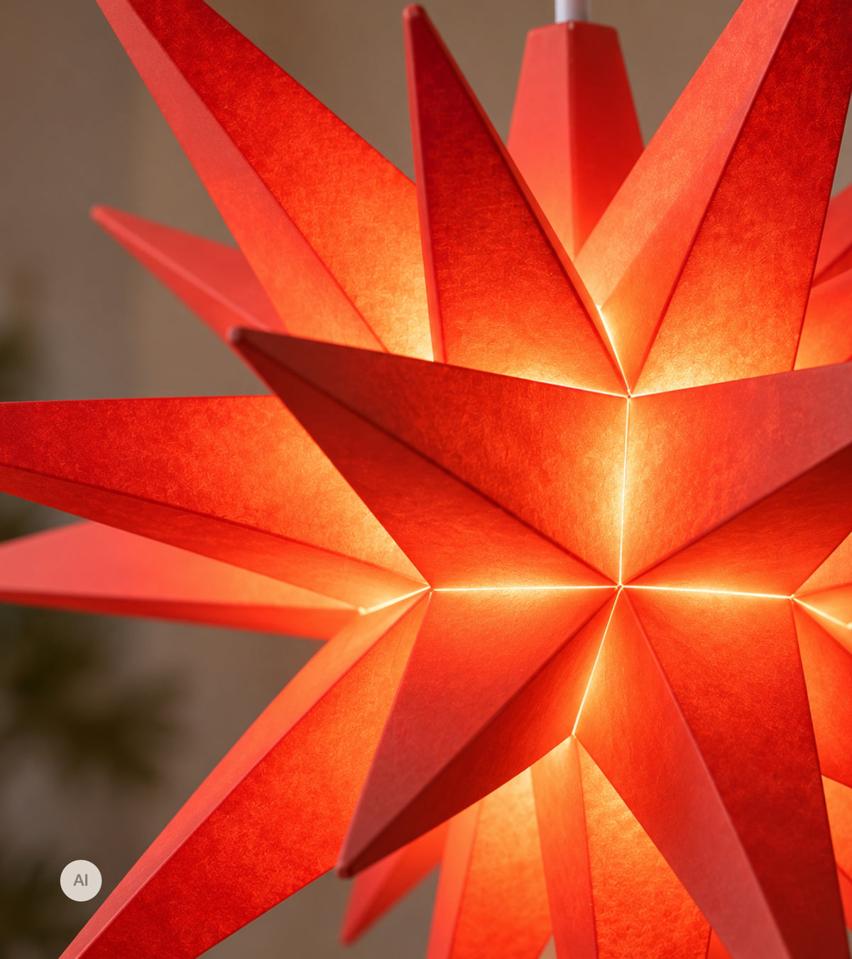 Herrnhuter Årsstjerne 2026, ABRIKOS, 8 cm, LED