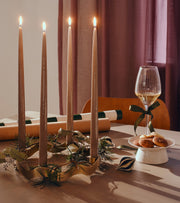 Adventsstage i messing Ø24 cm