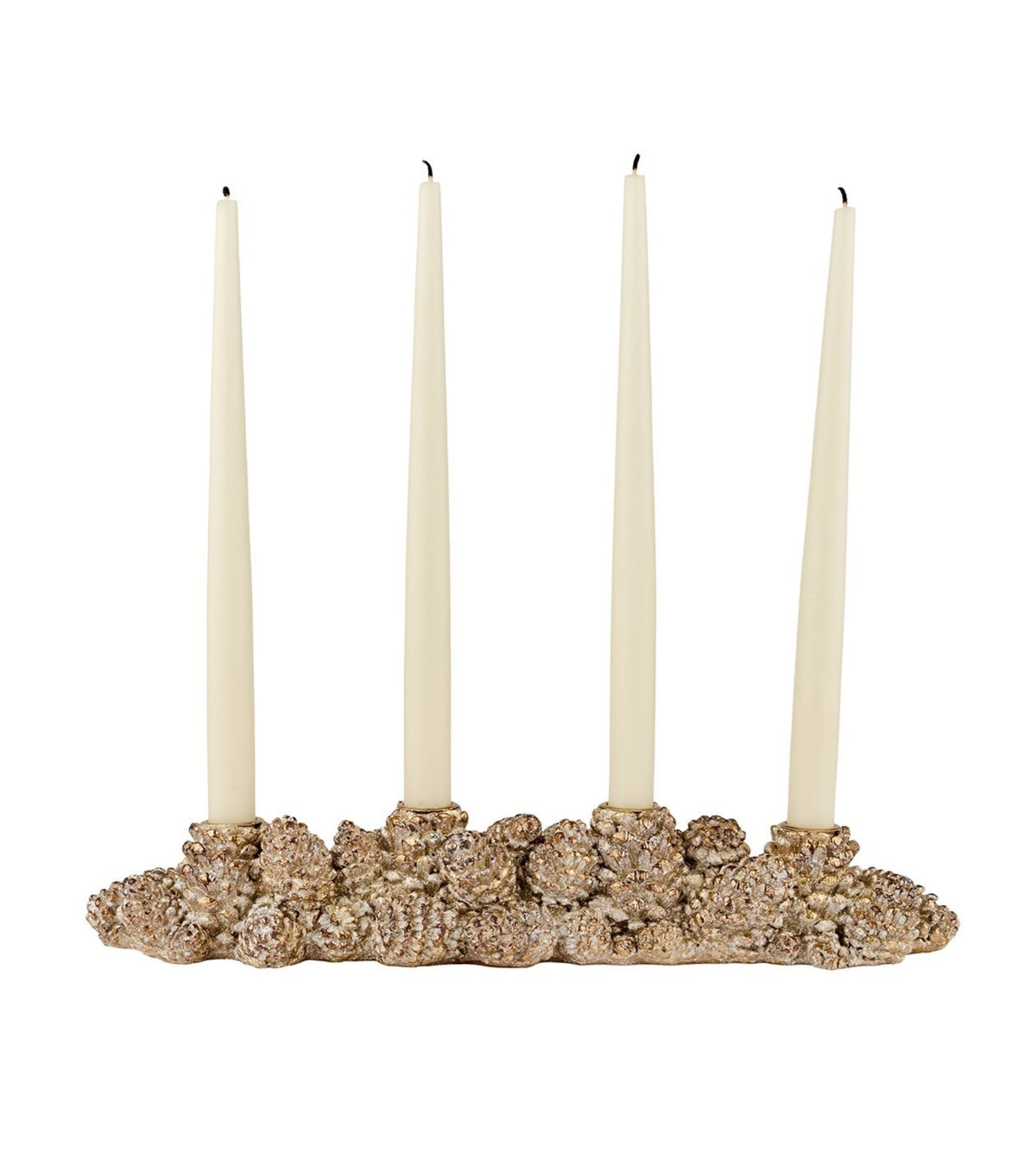 Adventsstage med kogle-look, Guld