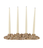Adventsstage med kogle-look, Guld