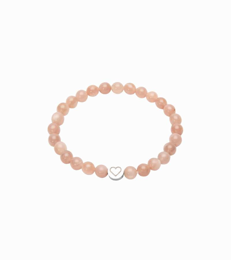 Armånd sunstone sølv hjerte OnlyByGrace