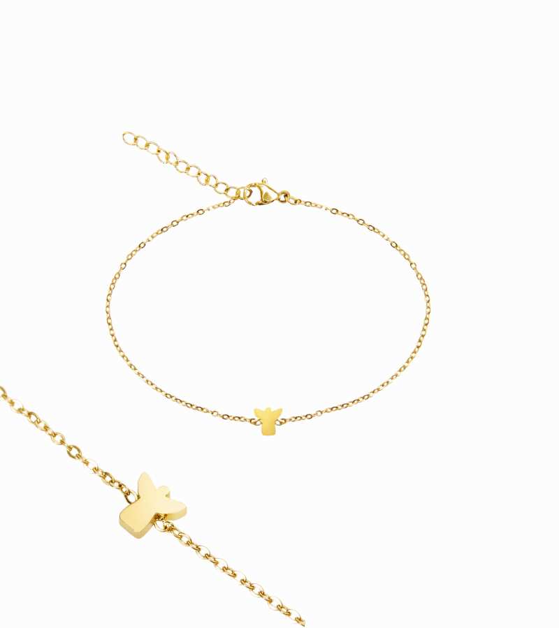 Armbånd LOVE IT engle guld OnlyByGrace