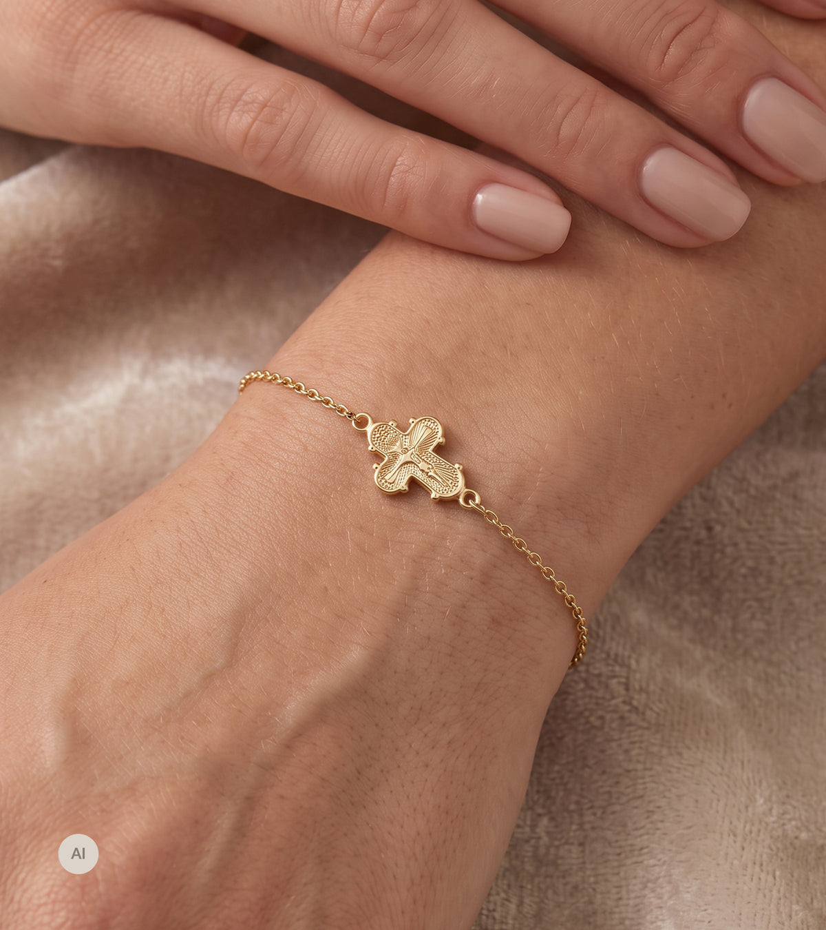 Armbånd med Dagmarkors, Forgyldt 18 karat