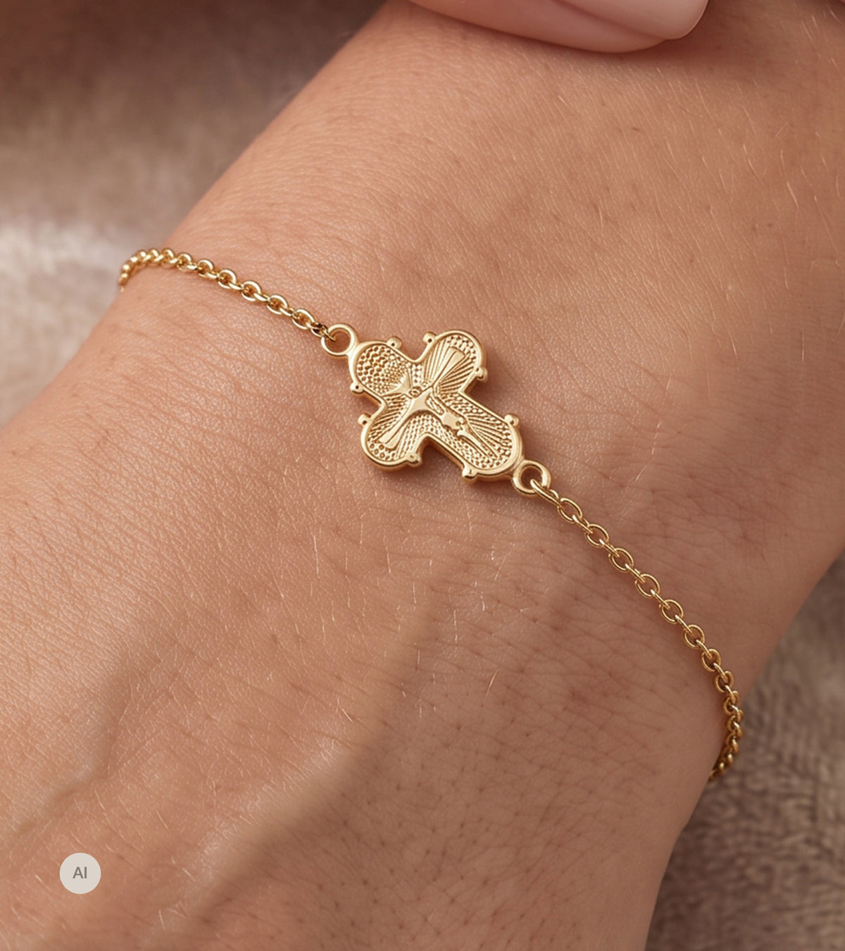 Armbånd med Dagmarkors, Forgyldt 18 karat