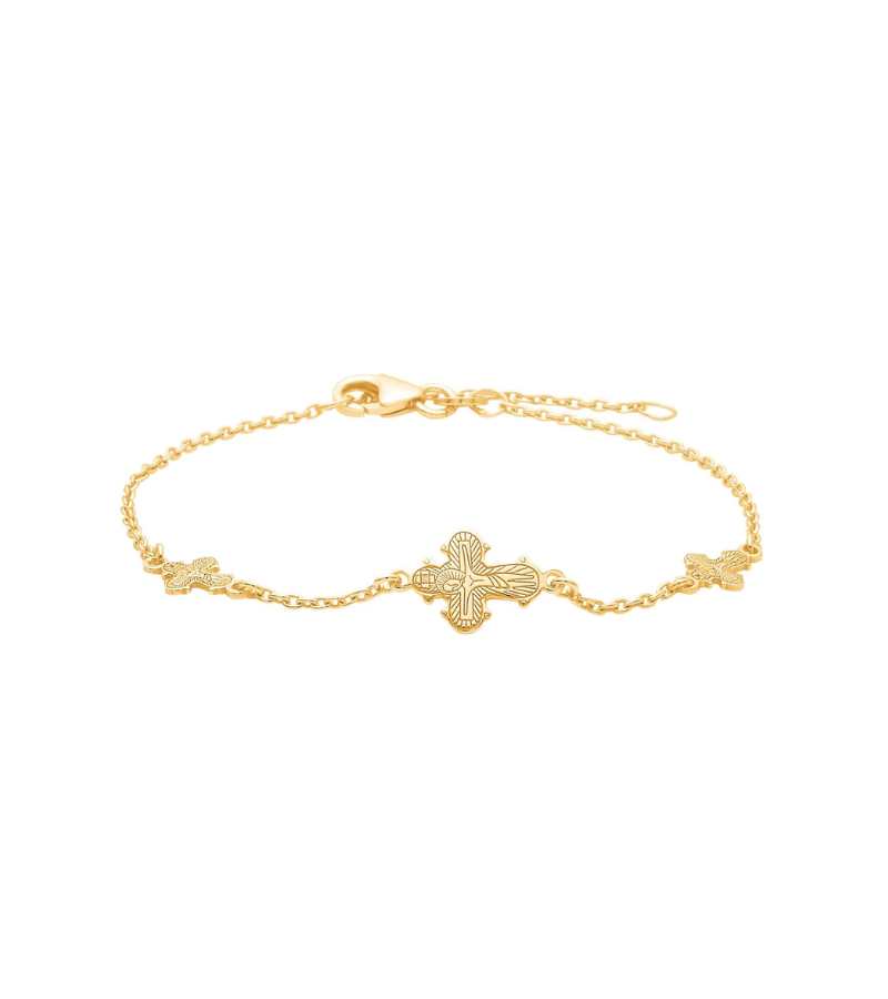 Armbånd forgyldt med 3 dagmarkors OnlyByGrace