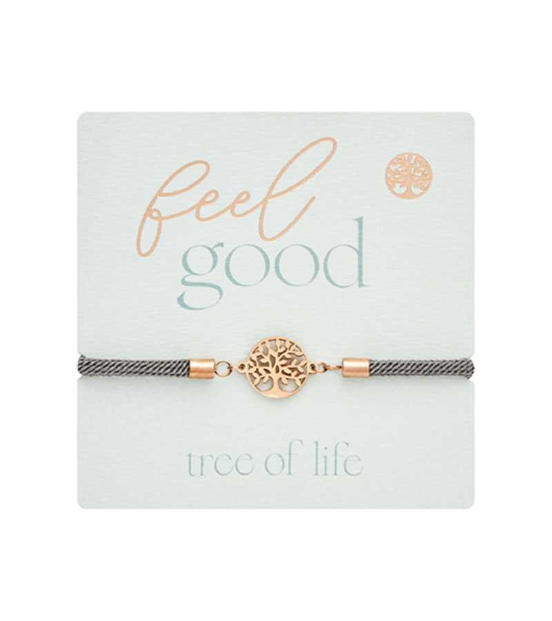 Armbånd med Livetstræ Gyldenrosa Stål Feel Good OnlyByGrace
