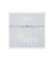Armbånd med englevinge,  "Be Happy"