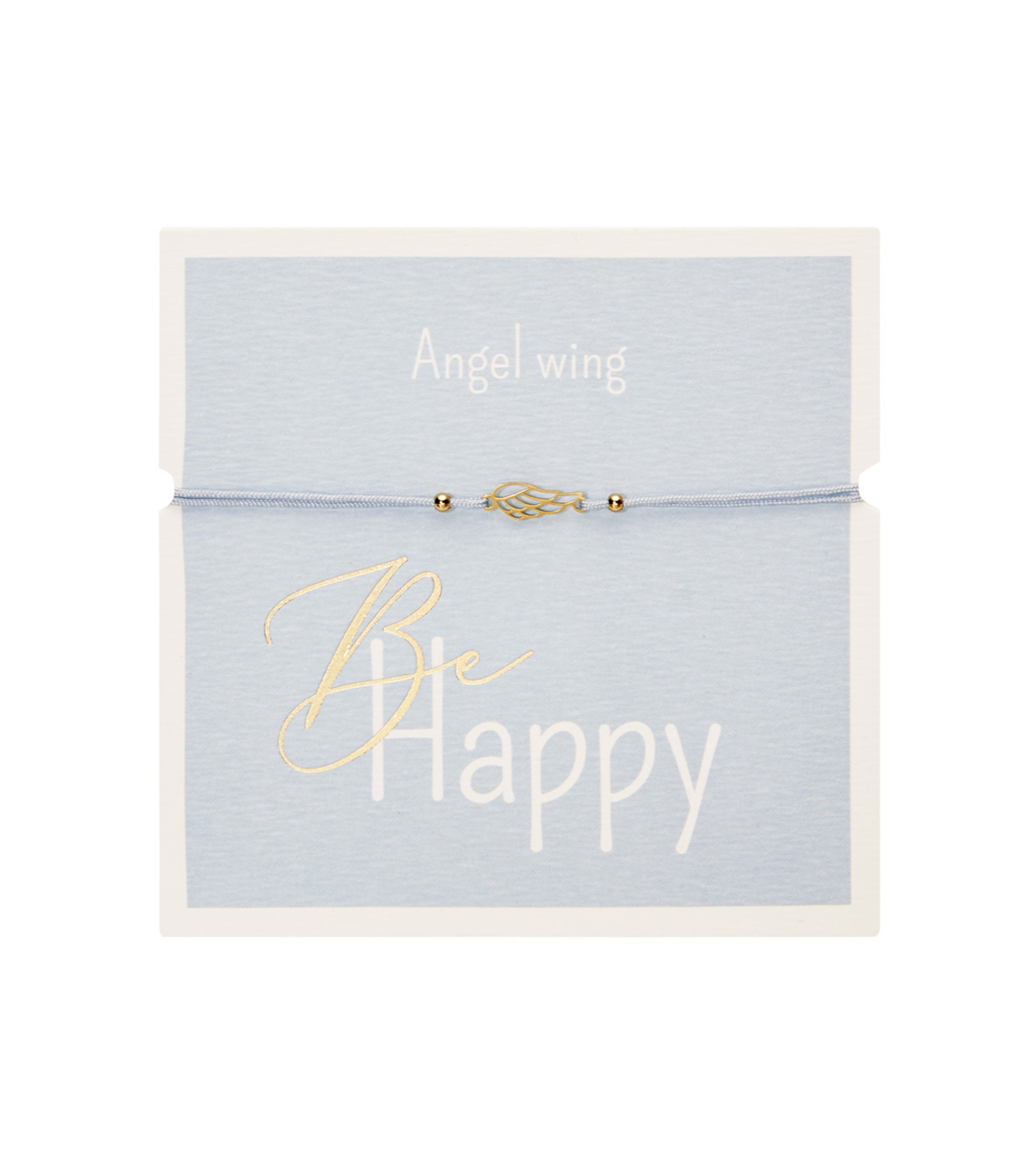 Armbånd med englevinge, "Vær glad"