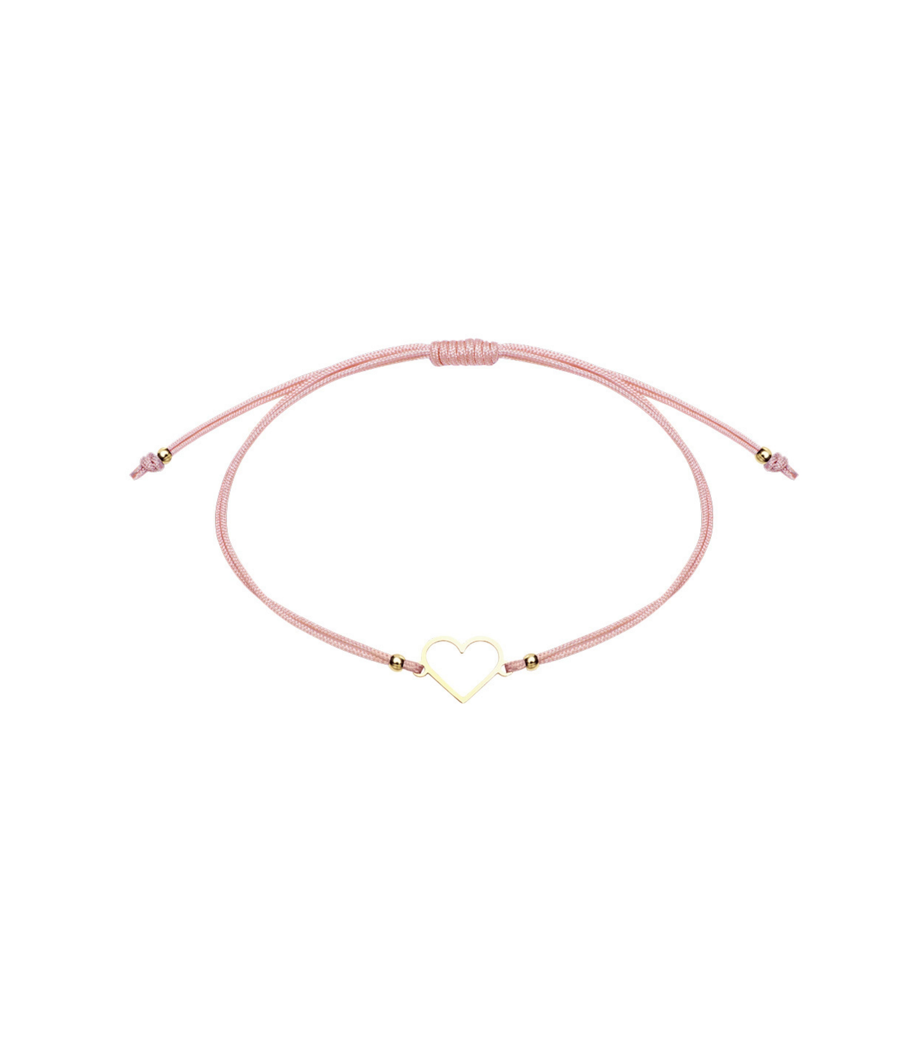 Armbånd med hjerte, Forgyldt - Be Happy