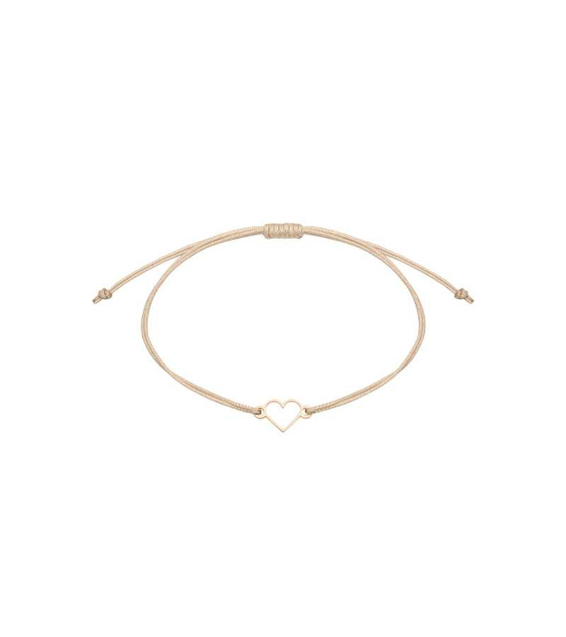 Armbånd med hjerte Rosenforgyldt Enkel OnlyByGrace