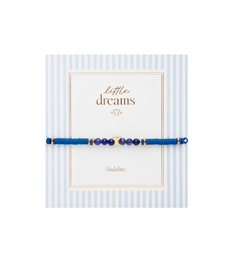 Armbånd med rosaforgyldt engel blå OnlyByGrace