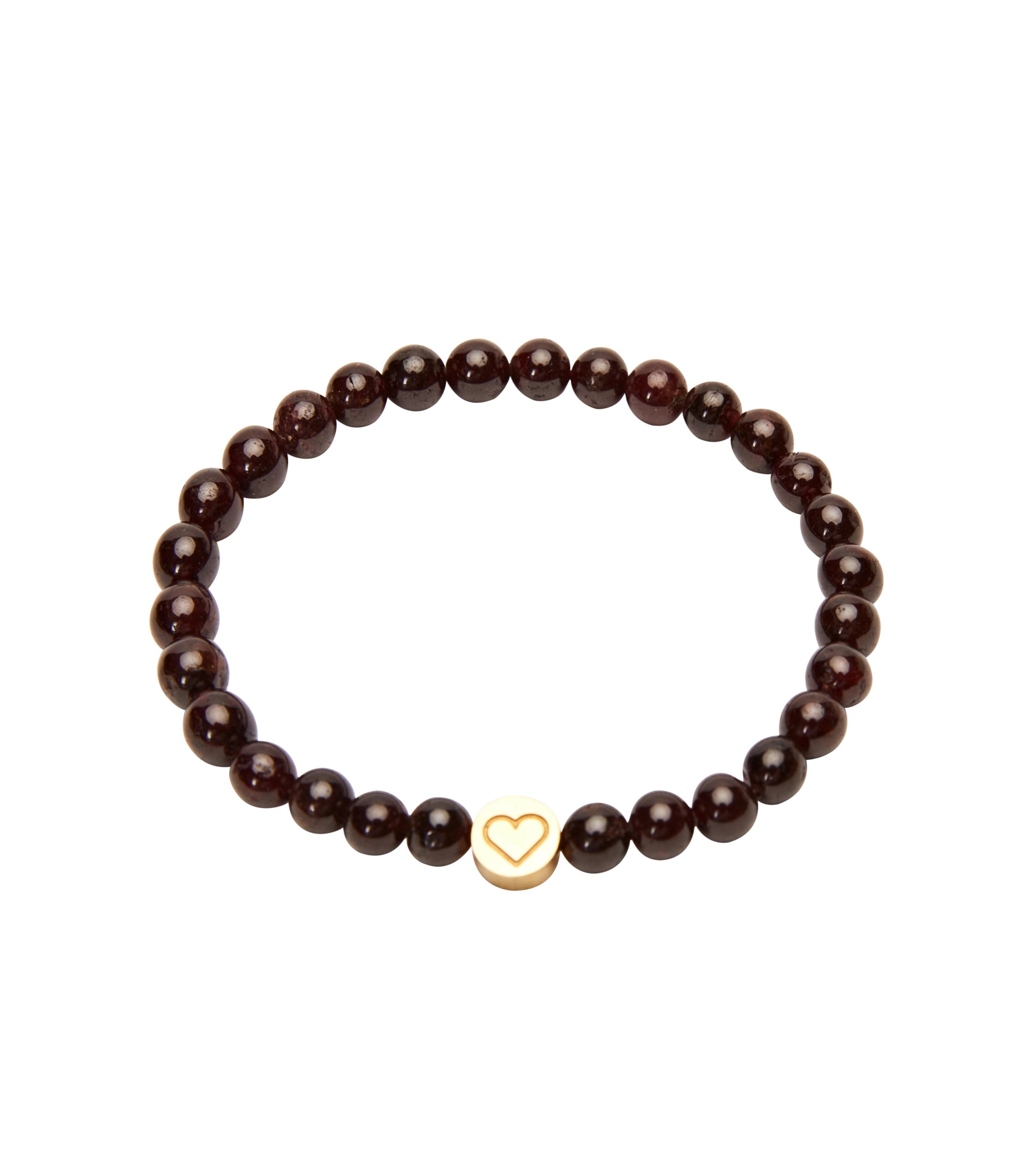 Armbånd, "J.S."-garnet-gullforgylt.