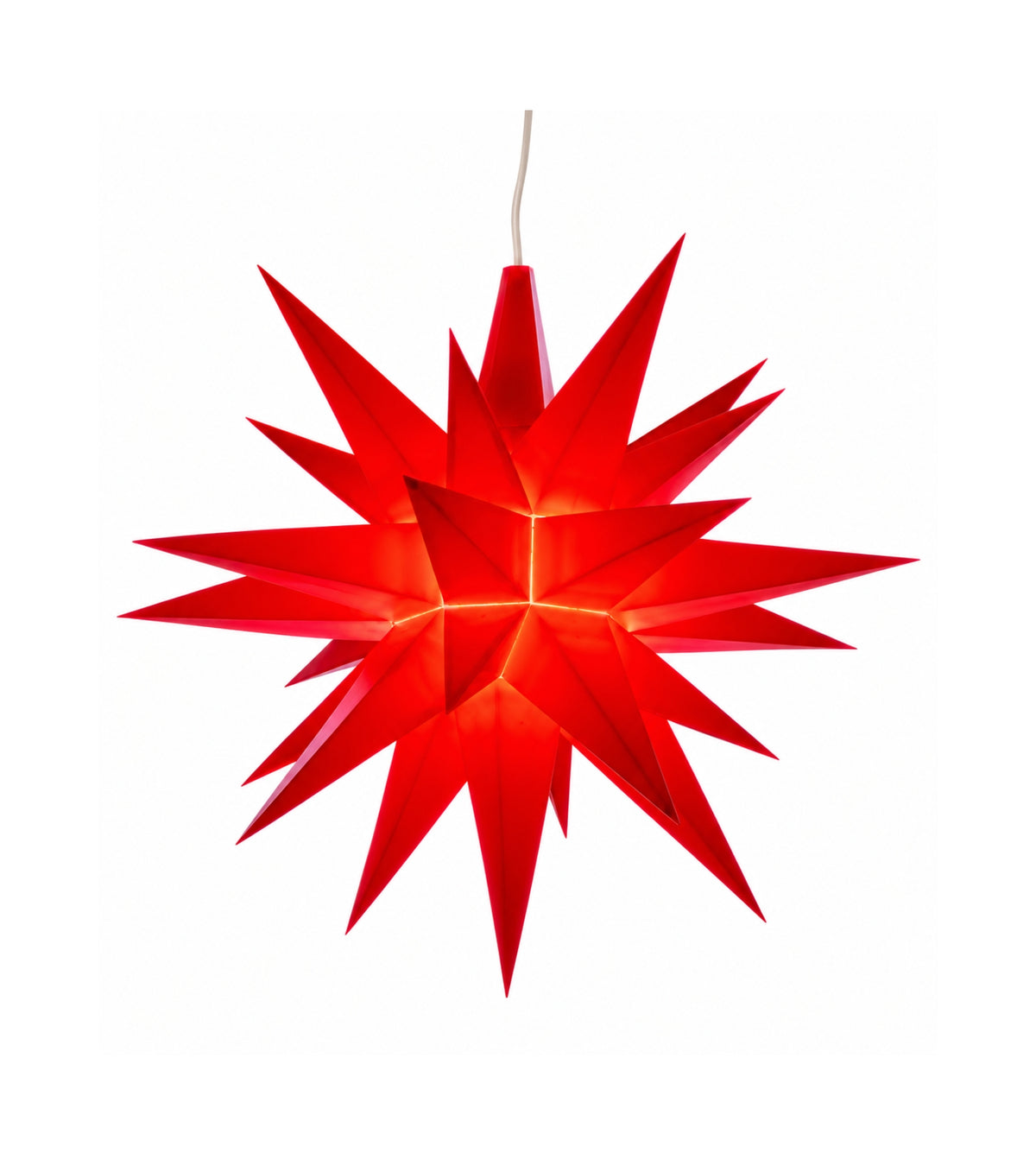 Herrnhuter Stjerne, Rød, Plast, 13 cm LED