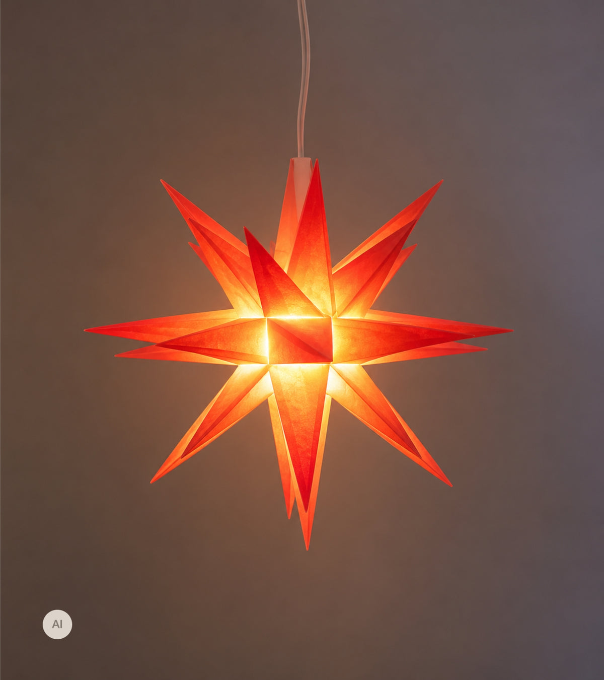 Herrnhuter Årsstjerne 2026, ABRIKOS, 8 cm, LED