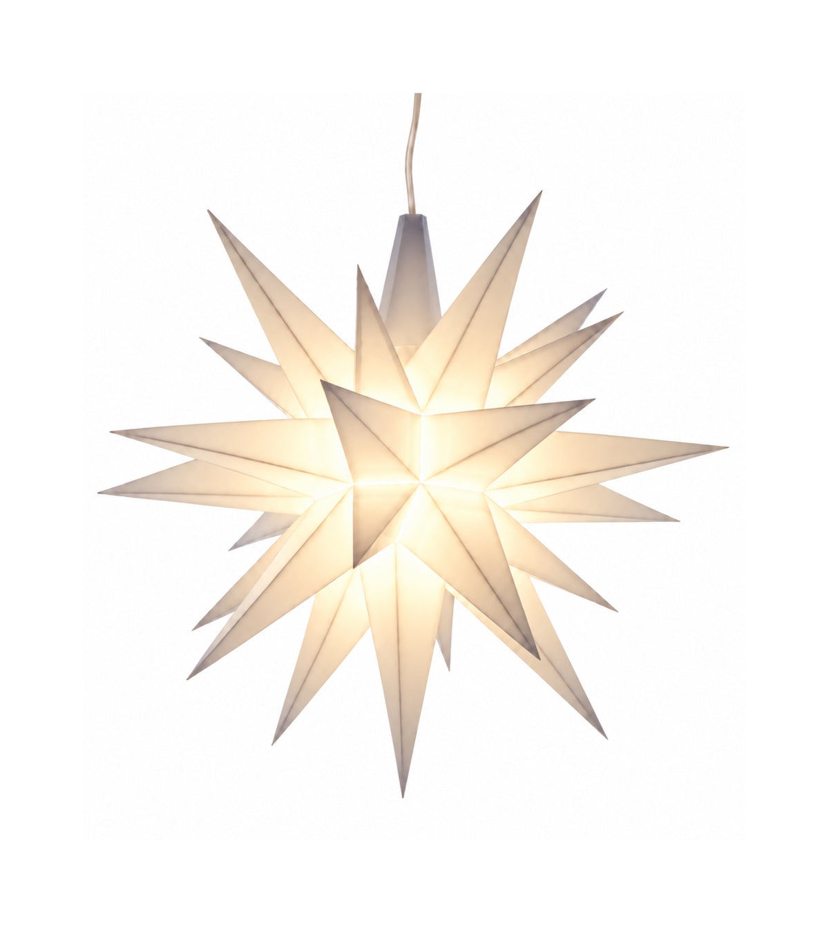 Herrnhuter Stjerne, Hvid, Plast, 13 cm LED
