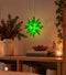 Herrnhuter Stjerne, Grøn, Plast, 13 cm LED