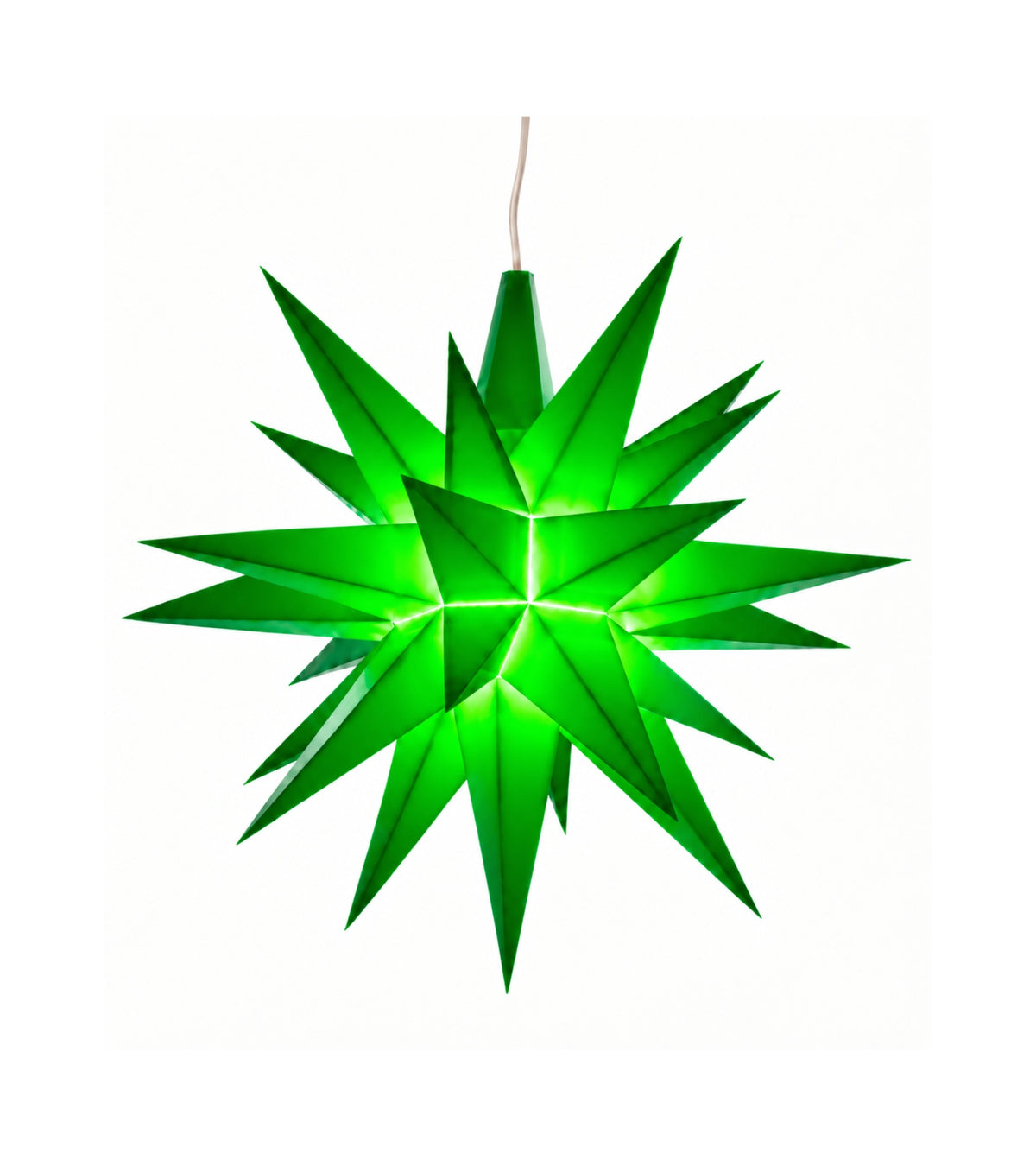 Herrnhuter Stjerne, Grøn, Plast, 13 cm LED