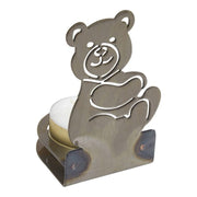 Bamse fyrfadsstage metal