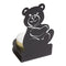 Svart Bamse-stage for telys