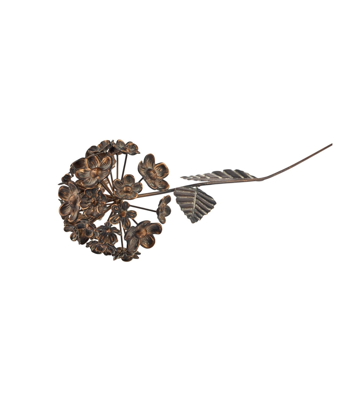 Ginkgo-blad i messing-look, 10 cm