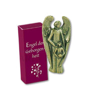 Bronze Engel Med Barn Tryghed OnlyByGrace