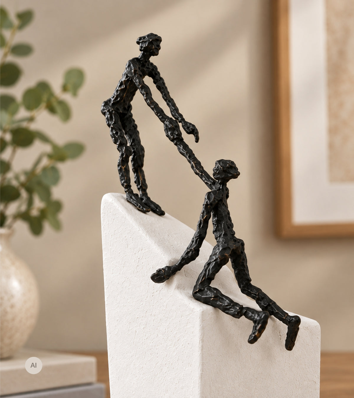 Bronze figur, Når bare man er to