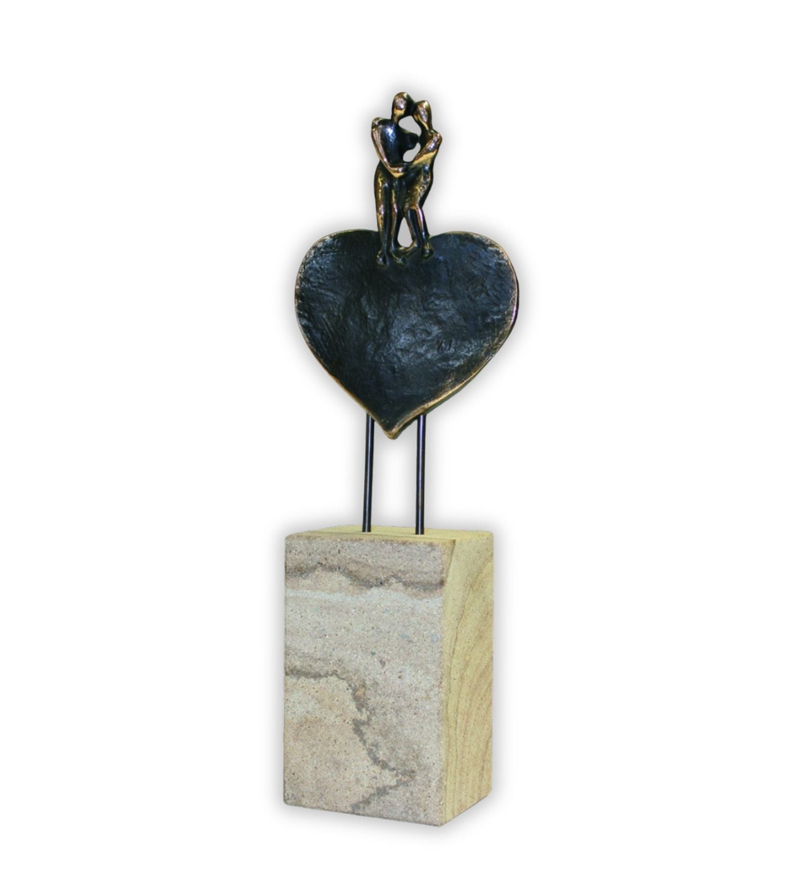 Bronzeskulptur, Ekte Kjærlighet, 32 cm