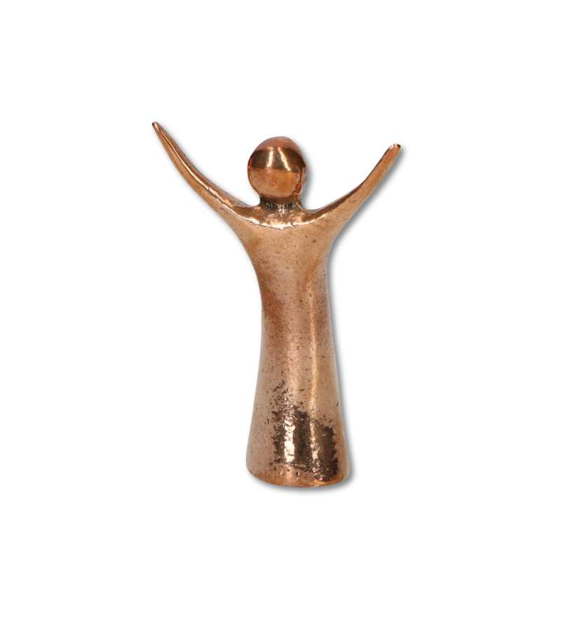 Bronsefigur, Lykke, 4 cm