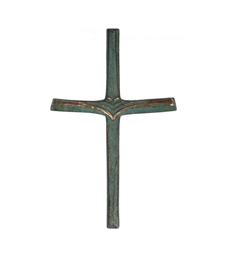 Bronzekors Groen Patineret 21cm OnlyByGrace