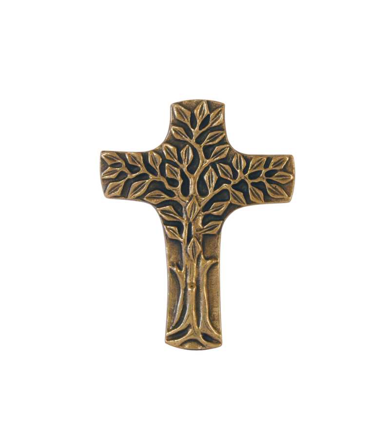 Bronzekors Livets træ, 17 cm