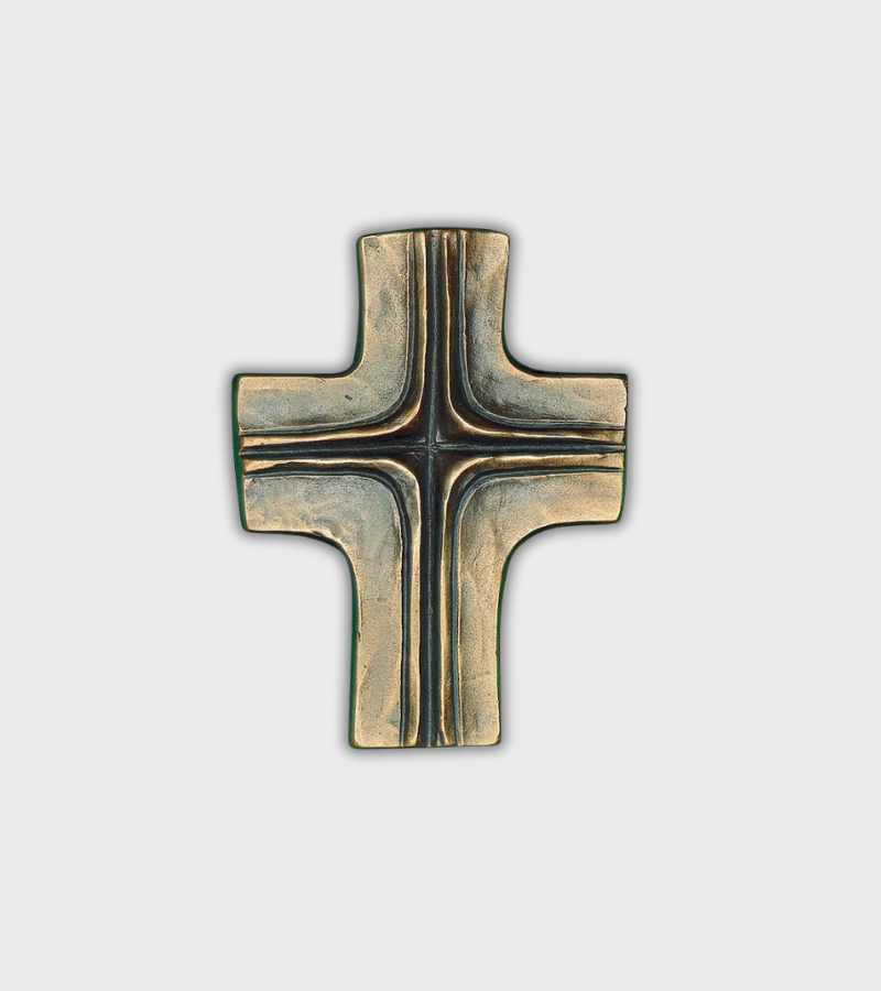 Bronzekors flaenget 11cm OnlyByGrace