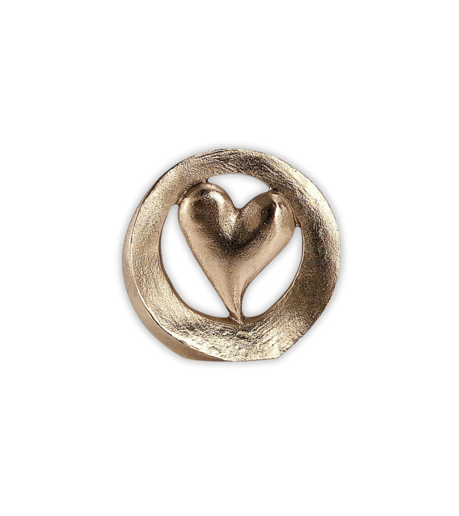 Stående Hjerte i bronze, 8 cm