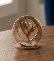 Stående Hjerte i bronze, 8 cm