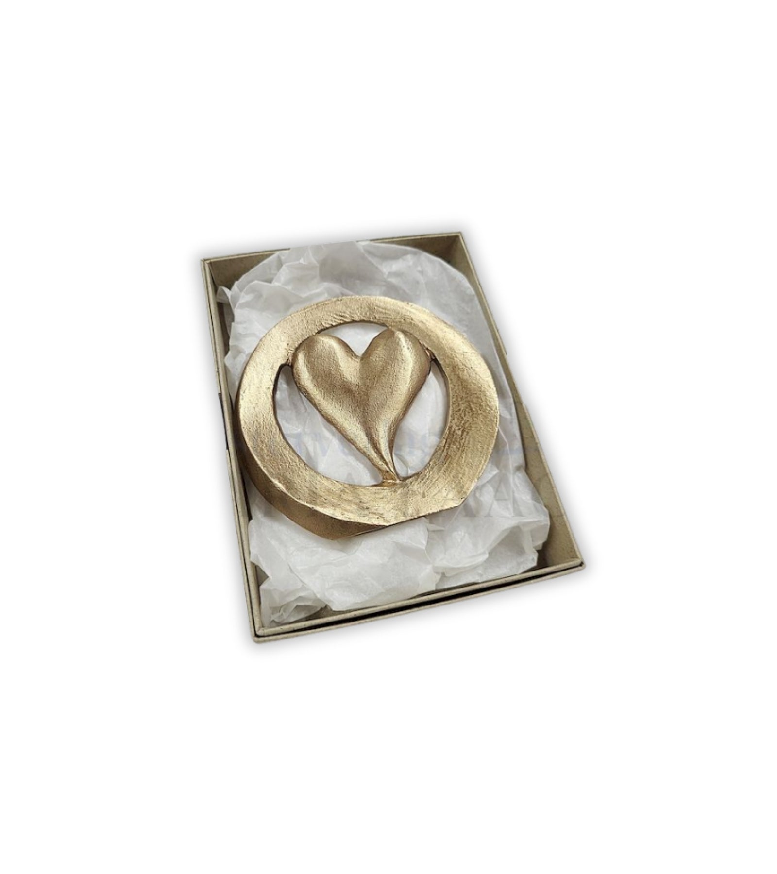 Stående Hjerte i bronze, 8 cm