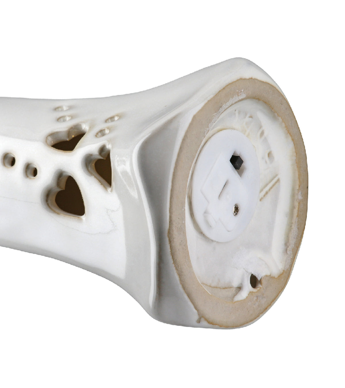 Engel med LED lys, 23 cm, Porcelæn
