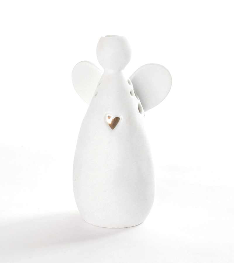 Engle vase med guldhjerte 10 cm OnlyByGrace