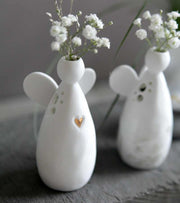 Engle vase med guldhjerte 10cm OnlyByGrace