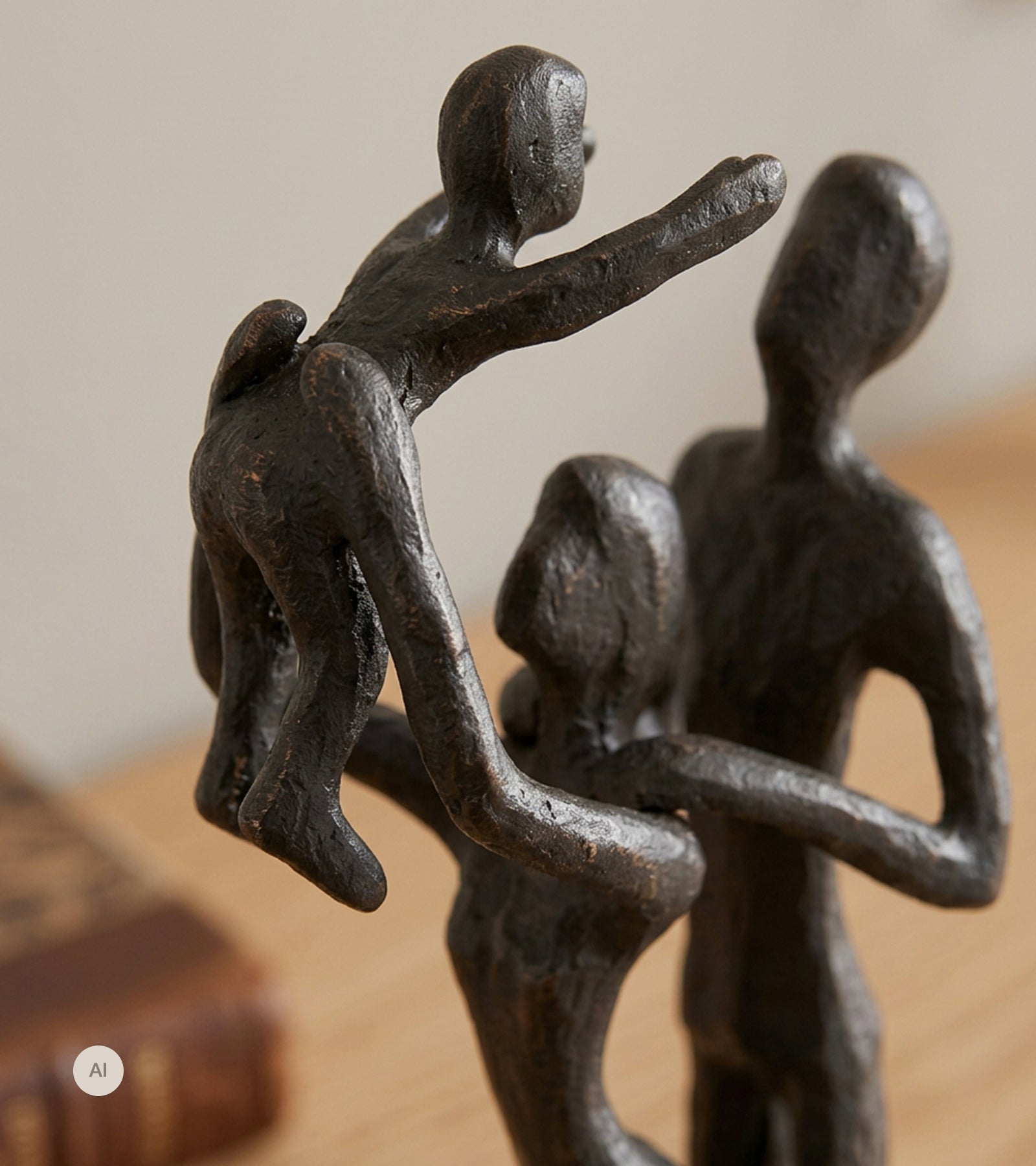Skulptur, Familieglæde, 20 cm