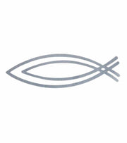 Fisk til bil sticker OnlyByGrace