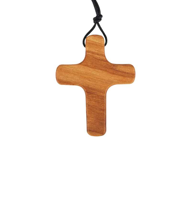 Fladt Kors I Oliventrae Med Snor OnlyByGrace