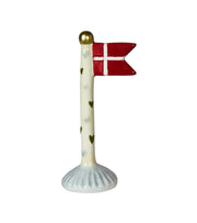 Fødselsdagsflagg, Rødt med striper, 19 cm