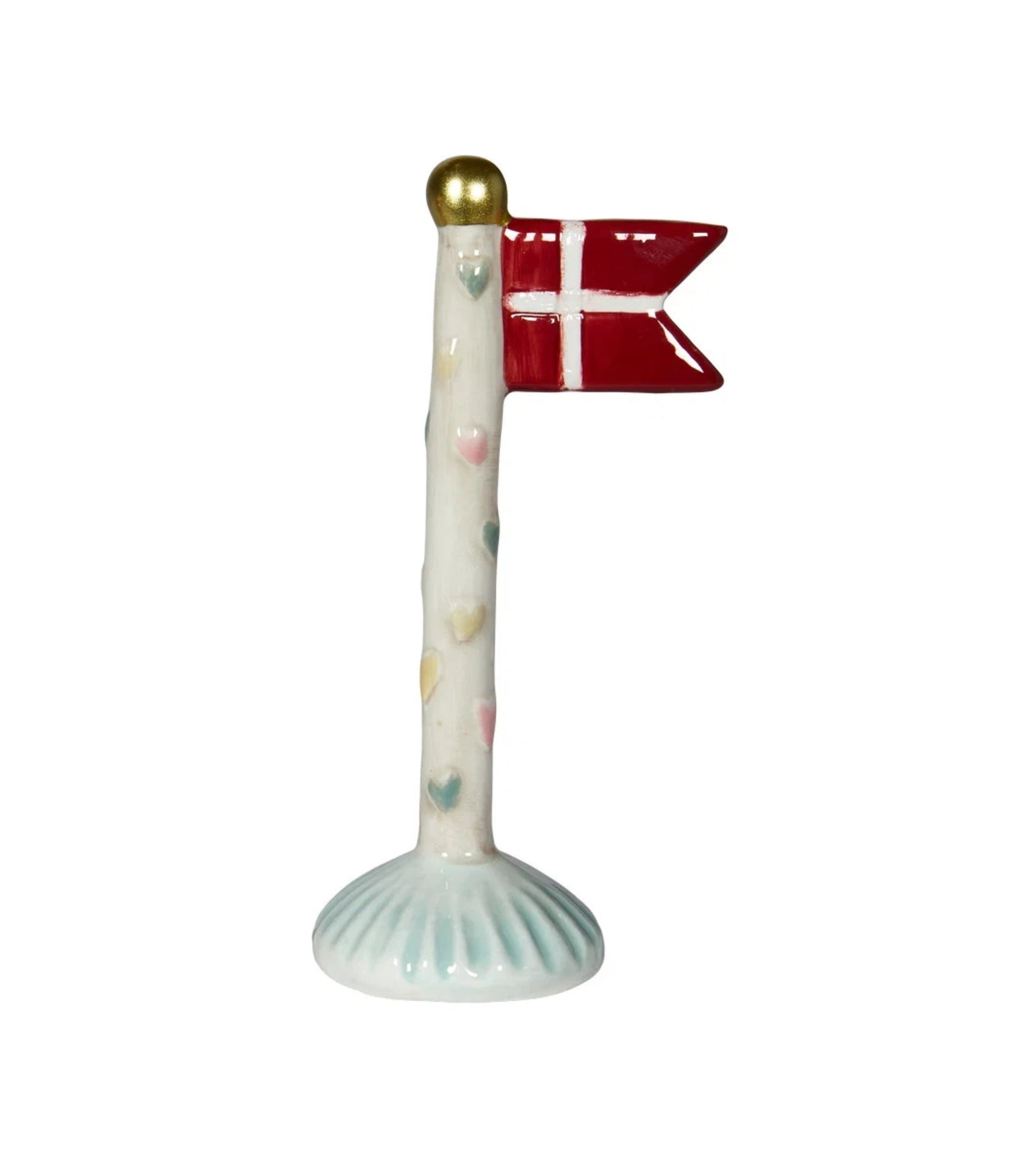 Fødselsdagsflag, Multifarvede hjerter, 14 cm
