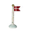 Fødselsdagsflagg, Rødt med striper, 19 cm