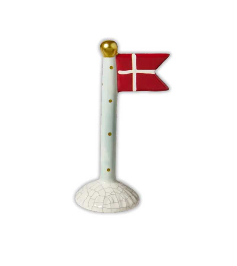 Fødselsdagsflag blå prikket 14cm OnlyByGrace