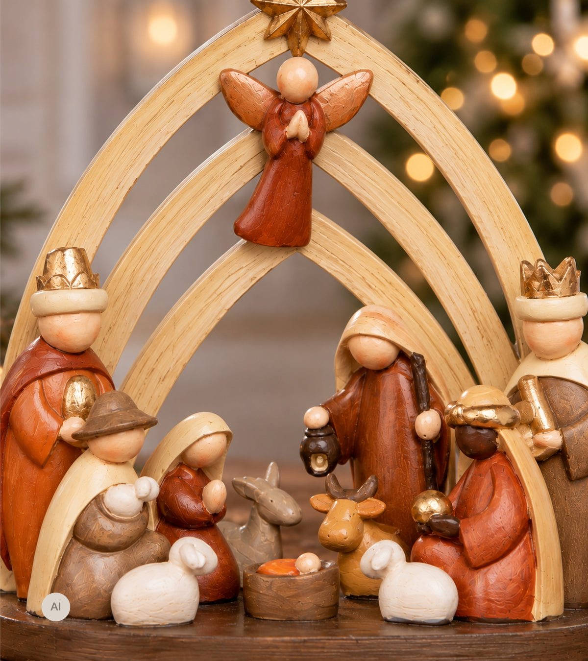 Julekrybbe, Den hellige familie, 23 cm
